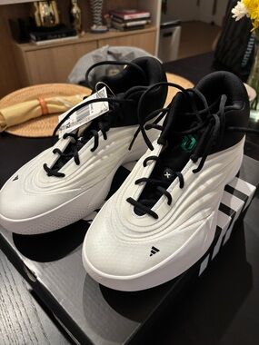 Adidas Dame X White / Black Low-Top Athletic Sneakers